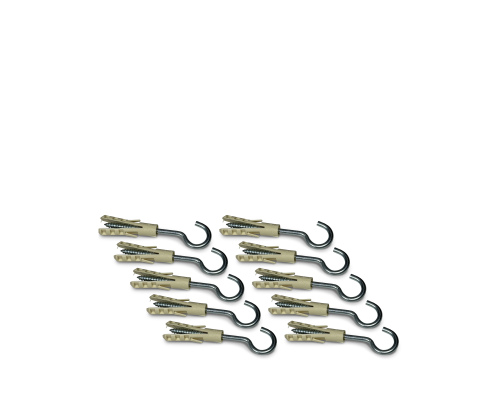 Дюбель с С-образным крючком, 10 шт