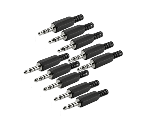 Переходник mini-jack 3.5 мм папа стерео 3 pin, 10 шт