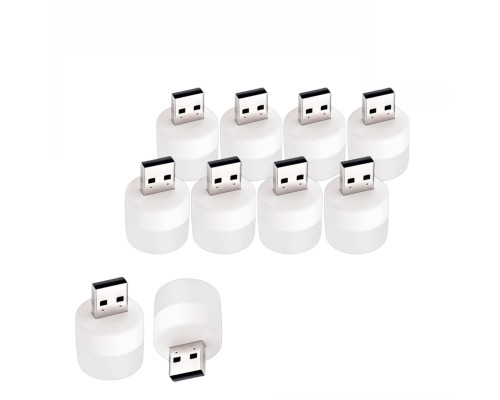 Портативная лампа светильник с питанием USB, холодный свет, 10 шт