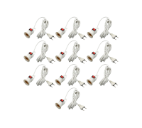 Светильник патрон подвесной с выключателем и кабелем, 10 шт