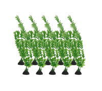 Растение искусственное, декор для аквариума, Перистолистник зелёный, 10 шт