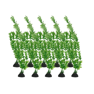 Растение искусственное, декор для аквариума, Перистолистник зелёный, 10 шт