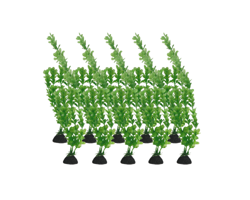 Растение искусственное, декор для аквариума, Перистолистник зелёный, 10 шт