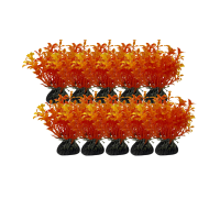 Растение искусственное, декор для аквариума, Людвигия оранжевая, 10 шт