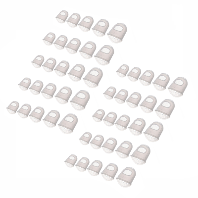 Напальчники силиконовые универсальные белые для игры на гитаре, размер XXS, XS, S, M, L, 50 шт