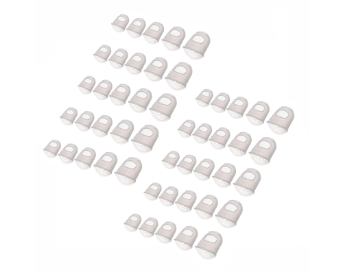 Напальчники силиконовые универсальные белые для игры на гитаре, размер XXS, XS, S, M, L, 50 шт