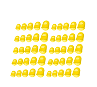 Напальчники силиконовые универсальные желтые для игры на гитаре, размер XXS, XS, S, M, L, 50 шт