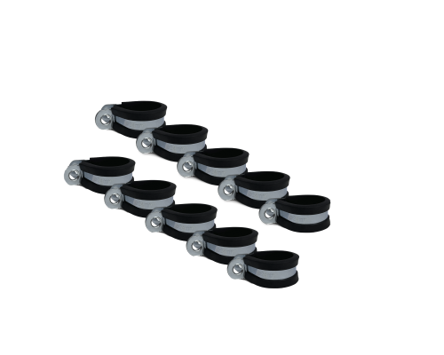 Хомут-скоба Руббер диаметр 24 мм с резиновым уплотнителем оцинкованная сталь, 10 шт