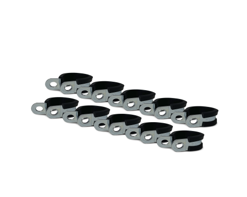 Хомут-скоба Руббер диаметр 18 мм с резиновым уплотнителем оцинкованная сталь, 10 шт