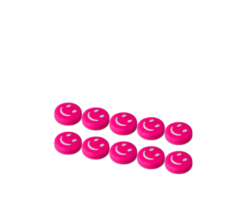 Виброгаситель для теннисной ракетки, смайлик, цвет розовый, 10 шт