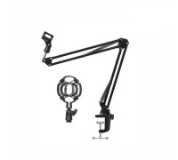 Микрофонная стойка пантограф NBS-3512 с усиленной струбциной и пластиковым держателем микрофона