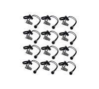 Крепление прищепка на резинке с фиксатором для фотофона, металл, 12 шт