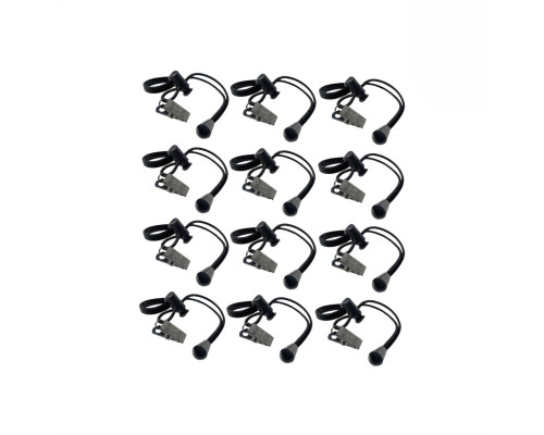 Крепление прищепка на резинке с фиксатором для фотофона, металл, 12 шт