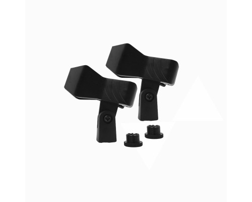 Держатель для микрофона «прищепка» с резьбой крепления 5/8" и переходником на 3/8", в комплекте 2 шт.