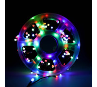 Светодиодная RGB гирлянда нить уличная IP44 на бобине, 85 м