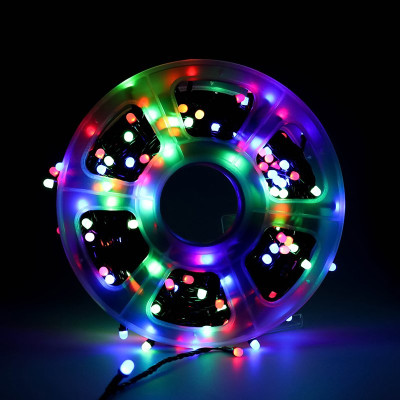 Светодиодная RGB гирлянда нить уличная IP44 на бобине, 85 м