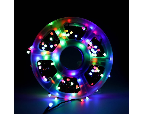 Светодиодная RGB гирлянда нить уличная IP44 на бобине, 85 м