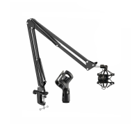 Микрофонная стойка пантограф NBS-3513 с усиленной струбциной и пластиковым держателем паук P2