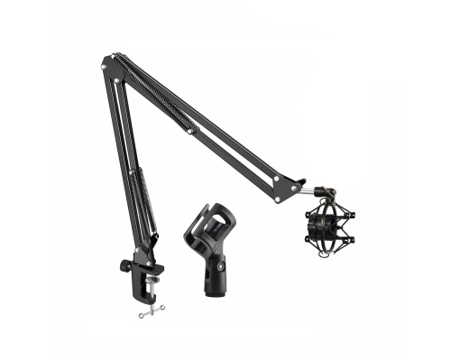 Микрофонная стойка пантограф NBS-3513 с усиленной струбциной и пластиковым держателем паук P2