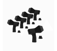 Держатель для микрофона «прищепка» с резьбой крепления 5/8" и переходником на 3/8", в комплекте 5 шт.