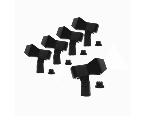 Держатель для микрофона «прищепка» с резьбой крепления 5/8" и переходником на 3/8", в комплекте 5 шт.