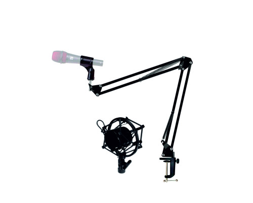 Микрофонная стойка пантограф NBS-3514 с усиленной струбциной и металлическим держателем паук