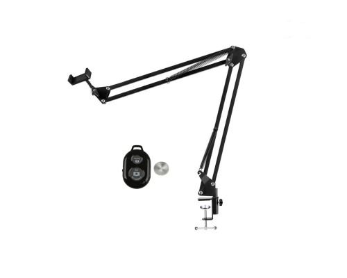 Настольная стойка пантограф NB-3541 с держателем для телефона и bluetooth кнопкой