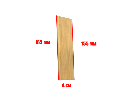 [СГП] Декоративный брусок сращенный 40x40 мм прямой с фаской угла, отрезок 16 см