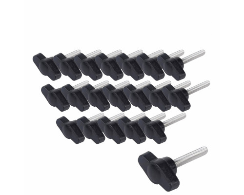 Крепежный винт барашек с резьбой М5, длиной резьбы 20 мм(M5x20), 20 шт