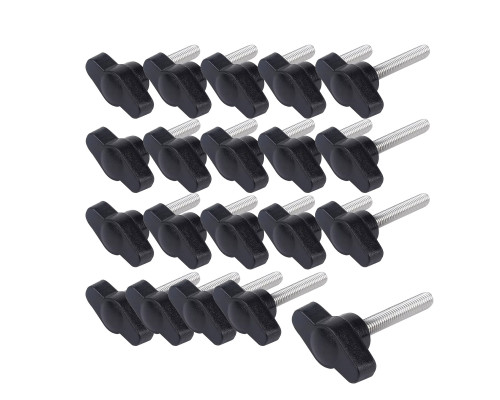 Крепежный винт барашек с резьбой М5, длиной резьбы 40 мм(M5x40), 20 шт