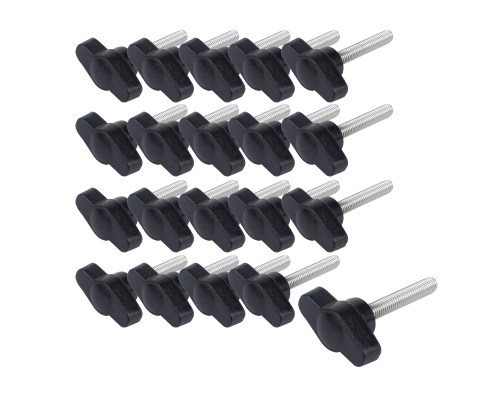 Крепежный винт барашек с резьбой М6, длиной резьбы 30 мм(M6x30), 20 шт