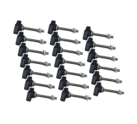 Крепежный винт барашек M4x30 с гайкой и шайбами, 20 шт