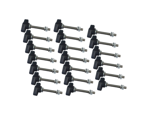 Крепежный винт барашек M4x30 с гайкой и шайбами, 20 шт