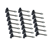 Крепежный винт барашек M5x30 с гайкой и шайбами, 20 шт