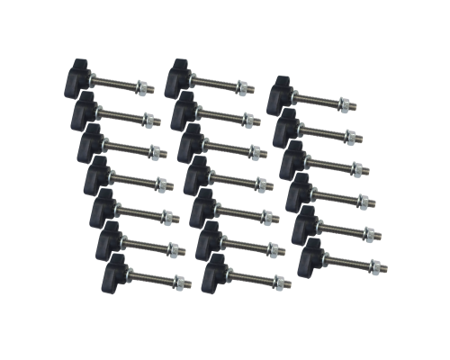 Крепежный винт барашек M5x30 с гайкой и шайбами, 20 шт