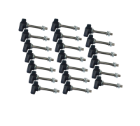 Крепежный винт барашек M6x40 с гайкой и шайбами, 20 шт