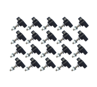 Крепежный винт барашек М5x20 с гайкой и шайбами, 20 шт