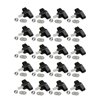 Крепежный винт барашек M4x10 с гайкой и шайбами, 20 шт