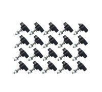 Крепежный винт барашек M4x20 с гайкой и шайбами, 20 шт