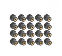 Гайка барашек фиксатор, заглушка пластиковая D16 с металлической резьбой М5, 20 шт