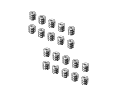 Резьбовая гайка переходник с внешней резьбой М10 и внутренней резьбой М4, высота 10 мм, 20 шт