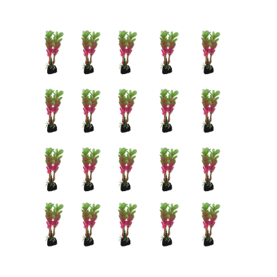 Растение искусственное, декор для аквариума, Альтернантера розовая, 20 шт