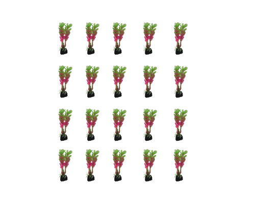 Растение искусственное, декор для аквариума, Альтернантера розовая, 20 шт