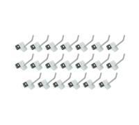 Крючок для торговой панели толщиной до 1.5 см, длина 5 см, белый, 20 шт