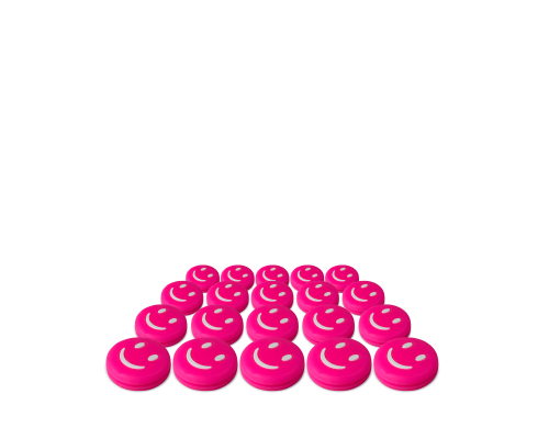 Виброгаситель для теннисной ракетки, смайлик, цвет розовый, 20 шт