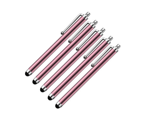 Универсальный стилус для рисования, для телефона, смартфона, планшета, светло-розовый, в комплекте 5 шт.