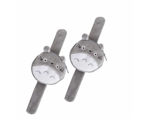 Игольница мягкая "Тоторо", браслет на руку с кармашком для хранения, длина 23 см, 2 шт