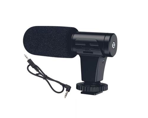 Накамерный микрофон пушка MK-03 с креплением в паз и со встроенным штекером mini jack 3.5