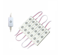 Cветодиодная подсветка SMD-6 с регулировкой яркости, лента из 6 модулей, 18 светодиодов