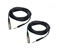 Кабель для микрофона 3 м, разъем 6.5mm XLR-Jack 6.3mm, 2 шт